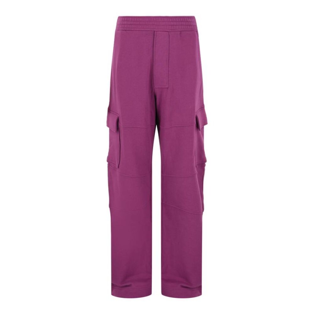 Givenchy Brushed-Cotton Arched Cargo Pants Purple Mens